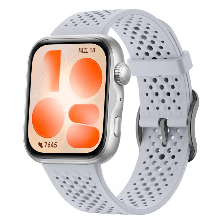 Honeycomb Mesh Pin Buckle Solid Color Silicone Watch Band, For Huawei Watch Fit 5 Pro / Fit 5 / Fit 4