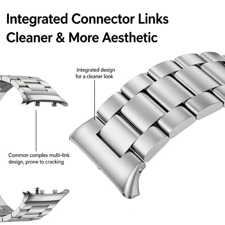 Three Beads Folding Clasp Stainless Steel Watch Band, For Huawei Watch D3