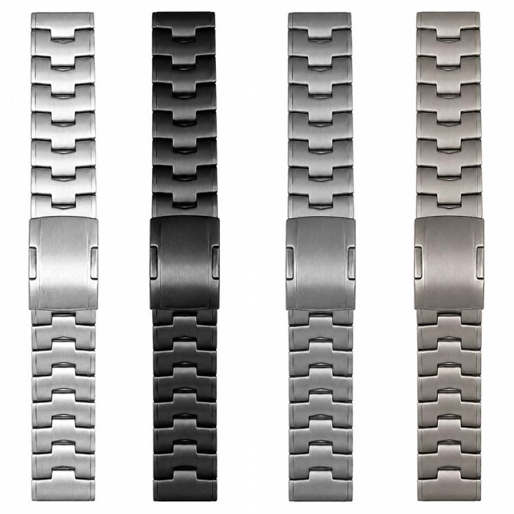 Oracle Design Push Button Folding Clasp Titanium Alloy Watch Band, 20mm, 22mm