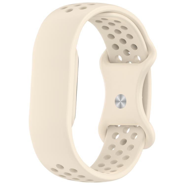 Flat Perforated Breathable Butterfly Buckle Silicone Watch Band, For Google Fitbit Air