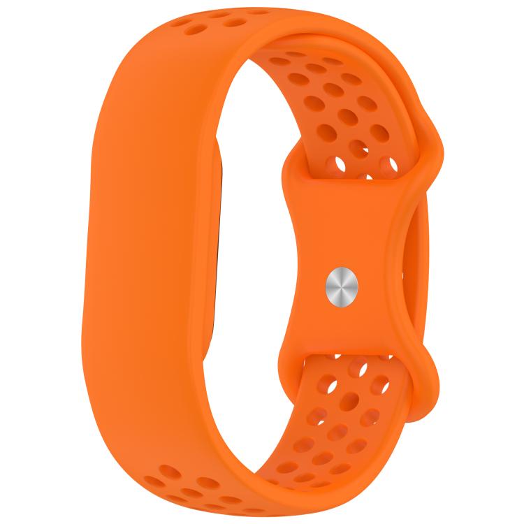 Flat Perforated Breathable Butterfly Buckle Silicone Watch Band, For Google Fitbit Air