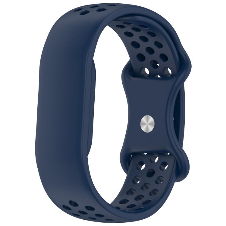 Flat Perforated Breathable Butterfly Buckle Silicone Watch Band, For Google Fitbit Air