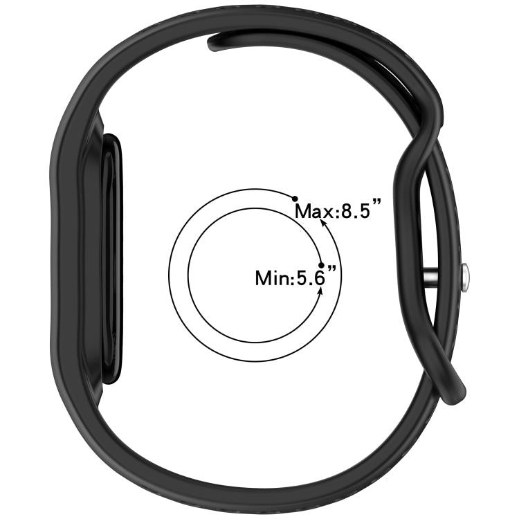Flat Perforated Breathable Butterfly Buckle Silicone Watch Band, For Google Fitbit Air