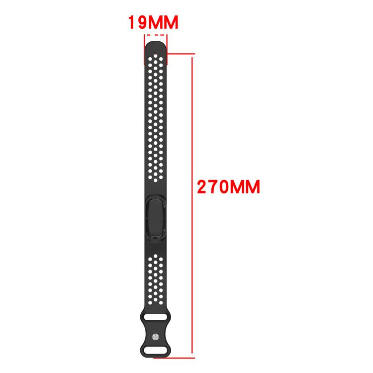 Flat Perforated Breathable Butterfly Buckle Silicone Watch Band, For Google Fitbit Air