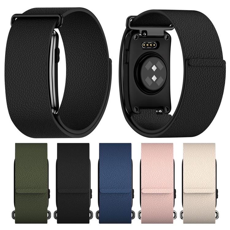Lychee Texture Magnetic Silicone Watch Band, For Garmin CIRQA Smart Band