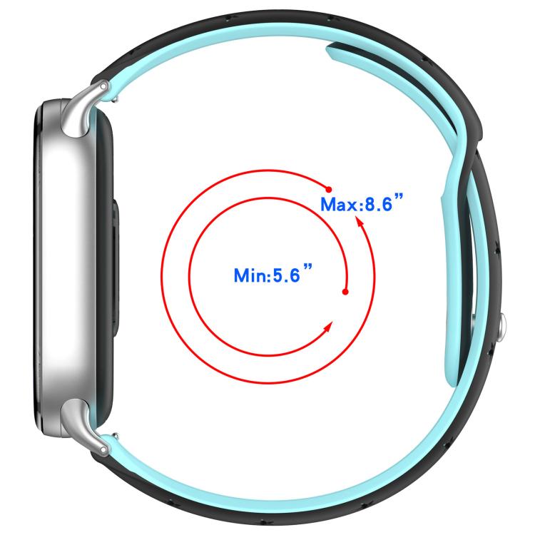 Laser Engraved Star Two Tone Reverse Buckle Silicone Watch Band, For Xiaomi Smart Band 11 / 10 / 9 / 8