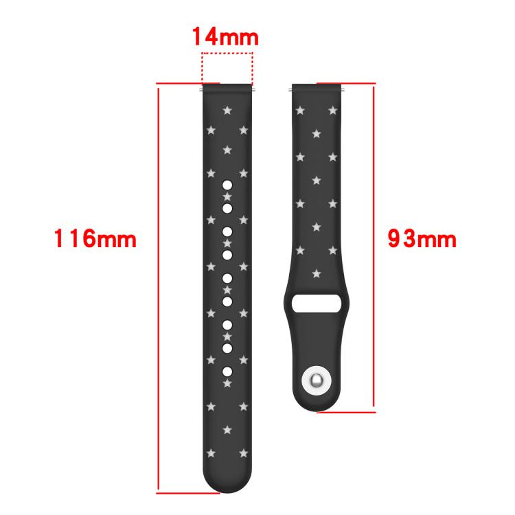 Laser Engraved Star Two Tone Reverse Buckle Silicone Watch Band, For Xiaomi Smart Band 11 / 10 / 9 / 8