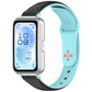 Laser Engraved Star Two Tone Reverse Buckle Silicone Watch Band, For Huawei Band 11 / Band 11 Pro