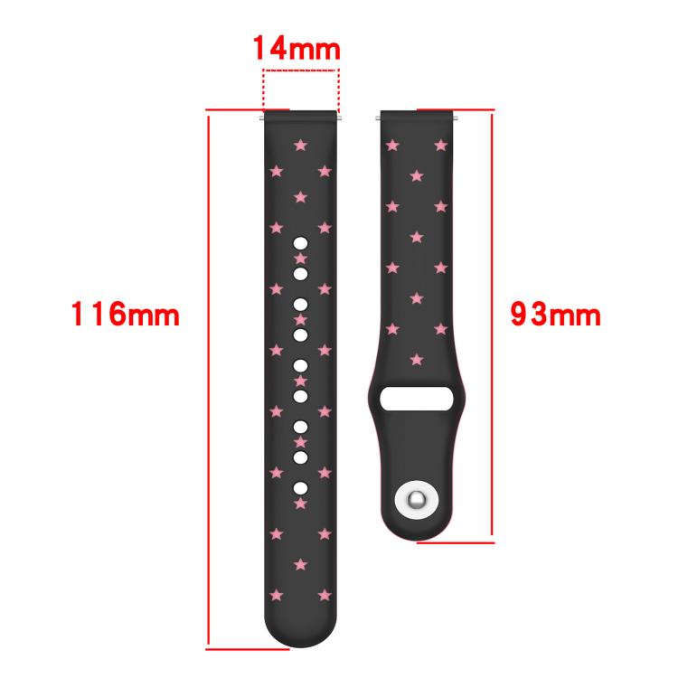 Laser Engraved Star Two Tone Reverse Buckle Silicone Watch Band, For Huawei Band 11 / Band 11 Pro