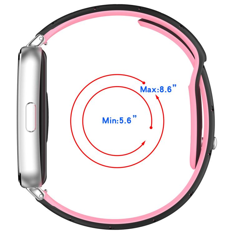 Laser Engraved Star Two Tone Reverse Buckle Silicone Watch Band, For Huawei Band 11 / Band 11 Pro