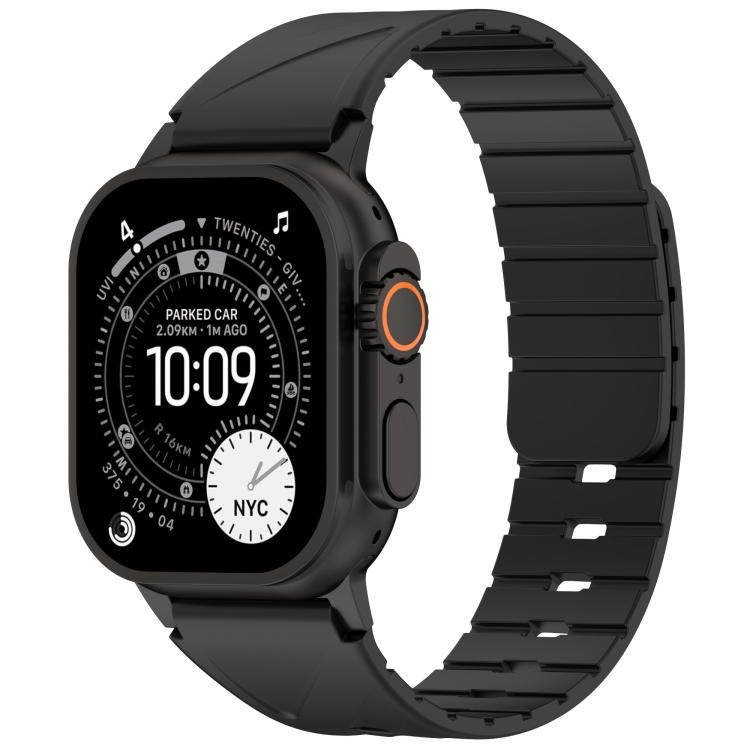 Solid Color Magnetic Silicone Watch Band, For Apple Watch 46mm / 49mm / 45mm / 44mm, For Apple Watch 42mm / 41mm / 40mm / 38mm