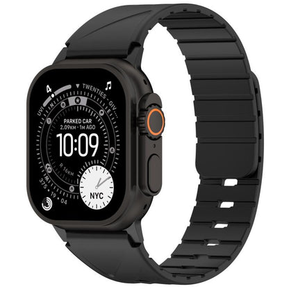 Solid Color Magnetic Silicone Watch Band, For Apple Watch 46mm / 49mm / 45mm / 44mm, For Apple Watch 42mm / 41mm / 40mm / 38mm