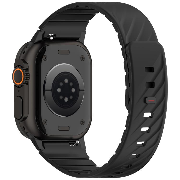 Solid Color Magnetic Silicone Watch Band, For Apple Watch 46mm / 49mm / 45mm / 44mm, For Apple Watch 42mm / 41mm / 40mm / 38mm