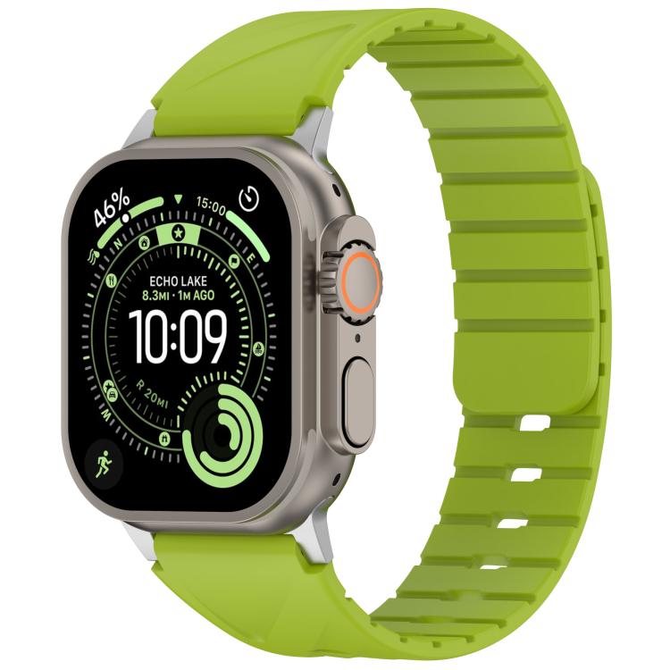 Solid Color Magnetic Silicone Watch Band, For Apple Watch 46mm / 49mm / 45mm / 44mm, For Apple Watch 42mm / 41mm / 40mm / 38mm