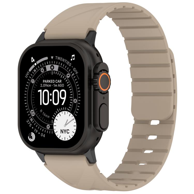 Solid Color Magnetic Silicone Watch Band, For Apple Watch 46mm / 49mm / 45mm / 44mm, For Apple Watch 42mm / 41mm / 40mm / 38mm
