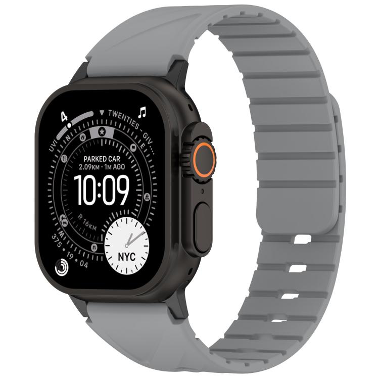 Solid Color Magnetic Silicone Watch Band, For Apple Watch 46mm / 49mm / 45mm / 44mm, For Apple Watch 42mm / 41mm / 40mm / 38mm