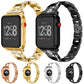 Mixed-color X-shaped metal smartwatch straps set: gold, black, rose gold, silver