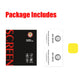 Screen protector package includes TPU film, wipes, and instruction cards