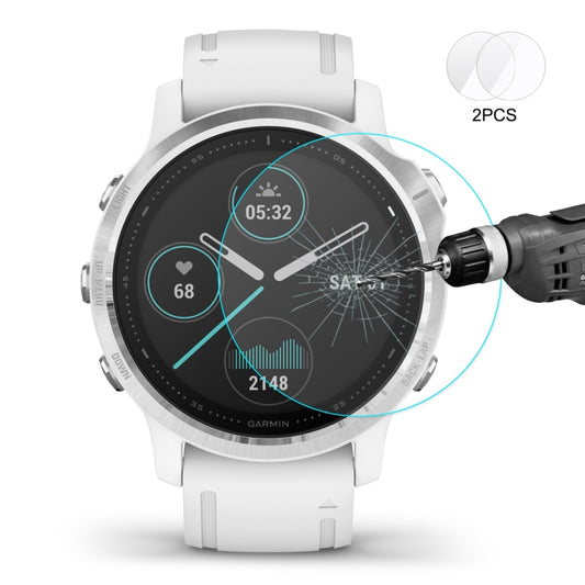 Curved edge tempered glass screen protector film set for smartwatch, 2 pcs