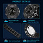 Digital sports watch with black TPU strap, metal back, and convenient side function buttons