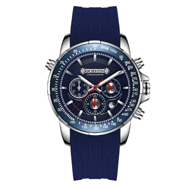 OCHSTIN 6125A Multi Function Chronograph Men  Sports Silicone Quartz Waterproof Men  Watch