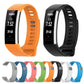 Assorted silicone sports watch straps in multiple colors with matching perforated texture