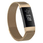 Champagne gold magnetic wrist strap with woven mesh band and metal watch holder