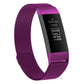 Dark purple magnetic wrist strap with woven mesh band and metal watch holder