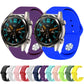 Assorted-color 22mm silicone watch straps with reverse buckle and adjustment holes