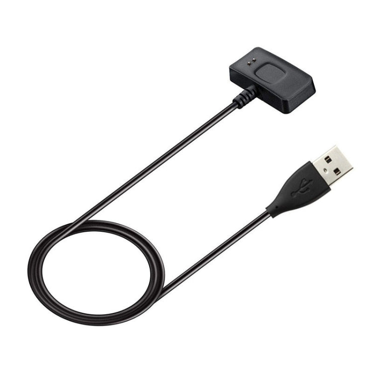 Smartwatch charging cable with black charging block and USB connectors