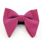 Men's velvet bow tie, big double-layer bow, rose pink