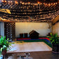 50M LED string lights with warm white bulbs, outdoor patio decoration garland