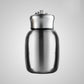 Stainless steel mini vacuum flask with flip-top lid and carry handle