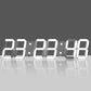 LED digital wall clock with white segmented time display, close-up on digits