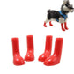 Waterproof non-slip pet rain boot set, red, 4-pack