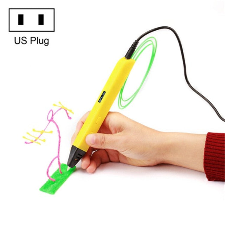 RP800A Childrens Educational Toys 3D Printing Pen, AU Plug, US Plug, UK Plug, EU Plug