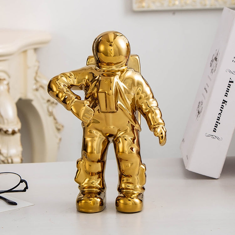 Astronaut Ceramic Model Dried Flowers Ceramic Vase for Tabletop Decor Tool, Walking, Walk, Salute