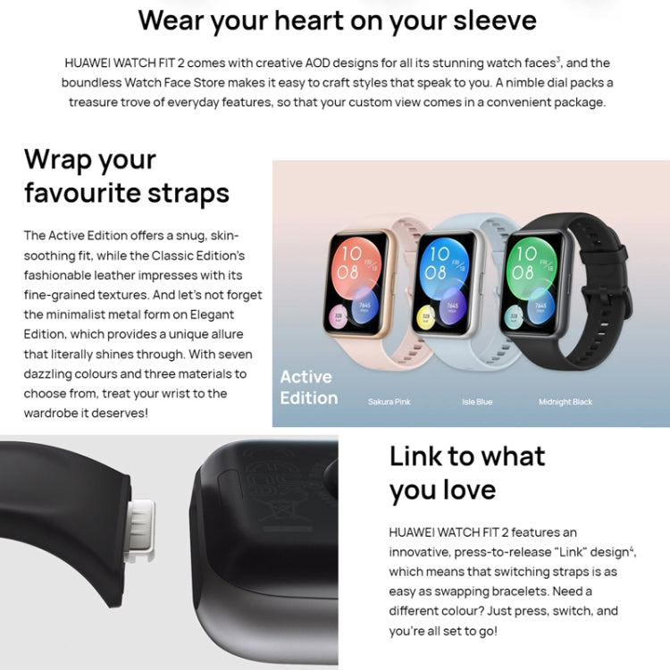Smart sports watch with multiple strap colors: light blue, black, blush
