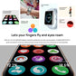 Smart sports watch with white band showing colorful app icons on screen