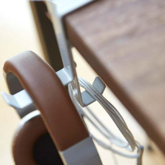 Headphone Stand Desktop Headset Hook Metal Bag Hanger, Black, White