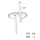Silver geometric open finger ring with two vertical bars and open band, size shown
