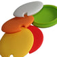 Colorful silicone cup lids with tab openings and vent gaps