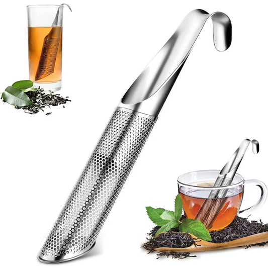 LScook Stainless Steel Tea Strainer Amazing Tea Infuser Pipe Design Touch Feel Good Holder Tool Tea Spoon Infuser Filter, Pipe Shape