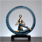 Modern Abstract Art Resin Yoga Pose Statue Yoga Studio Decorations