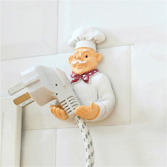 Cute Wall Self Adhesive Plug Resin Hook Kitchen Rack, Foot Drag, Hand Drag