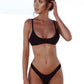 Sexy Brazilian Bikini Solid Swimwear Low Waist Thong Beach Wear, XL, M, L, S, XXL
