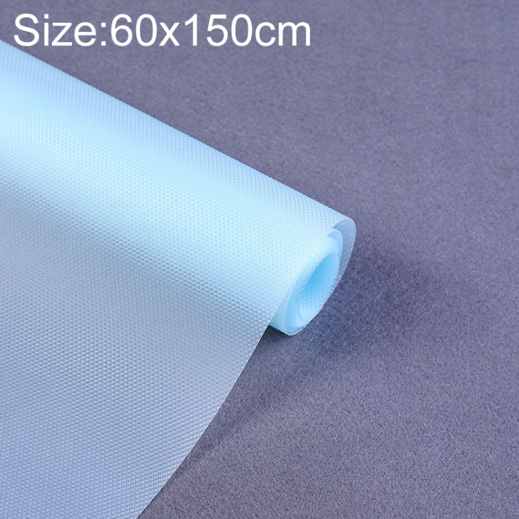 Diamond-texture drawer pad mat, waterproof dustproof, light blue roll, 60x150cm