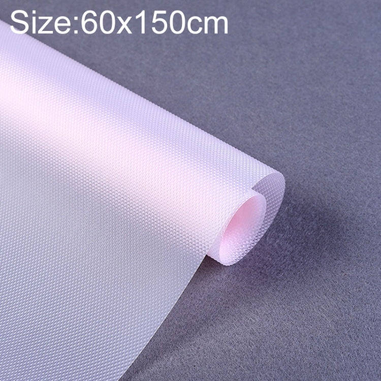 Diamond-texture drawer pad mat, waterproof dustproof, white roll, 60x150cm