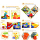 Instruction diagram showing kids beach sand table toy set parts and play ideas