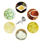 Rotary cheese grater with stainless drum for shredding cheese, vegetables, and chocolate